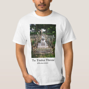 T-shirt Pièce en t de trône de bois de construction