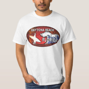 T-shirt Pièce en t de valeur d'art de surfer de Daytona