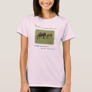 T-shirt Pièce en t d'écriture sainte d'amant de cheval