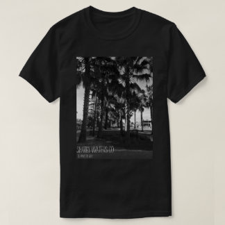 T-shirt Pièce en t d'image des palmiers B&W de Clearwater