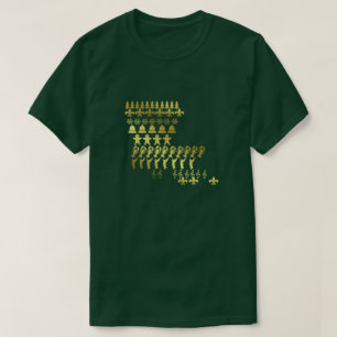 T-shirt Pièce en t d'impression d'or de vacances de Noël