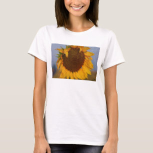 T-SHIRT PIÈCE EN T D'IMPRESSIONS DE TOURNESOL
