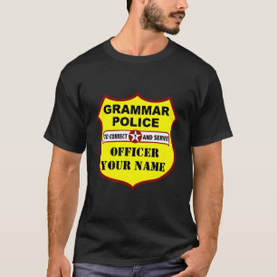 T-shirt Pièce en t d'obscurité de police de grammaire