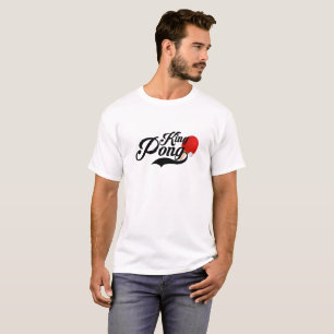T-shirt Pièce en t drôle de champion de ping-pong du Roi