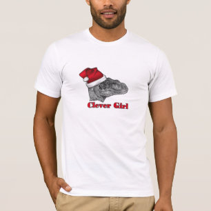 T-shirt Pièce en t drôle de Noël de Velociraptor de fil