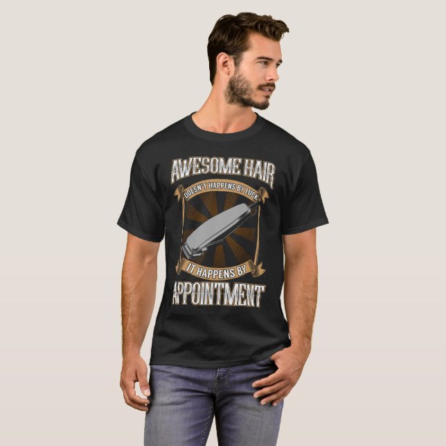 T-shirt Pièce en t drôle de rendez-vous de cheveux de (Devant entier)