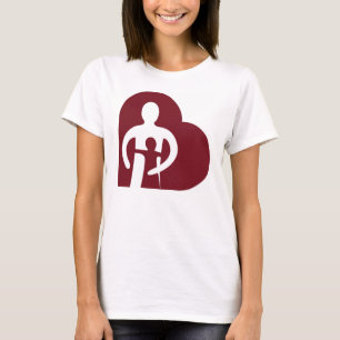 T-shirt Pièce en t du coeur des femmes (white)