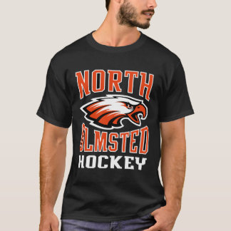T-shirt Pièce en t du nord de noir d'hockey d'Olmsted
