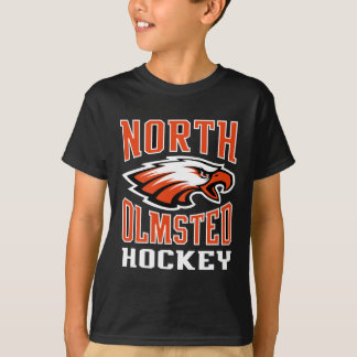 T-shirt Pièce en t du nord de noir d'hockey d'Olmsted