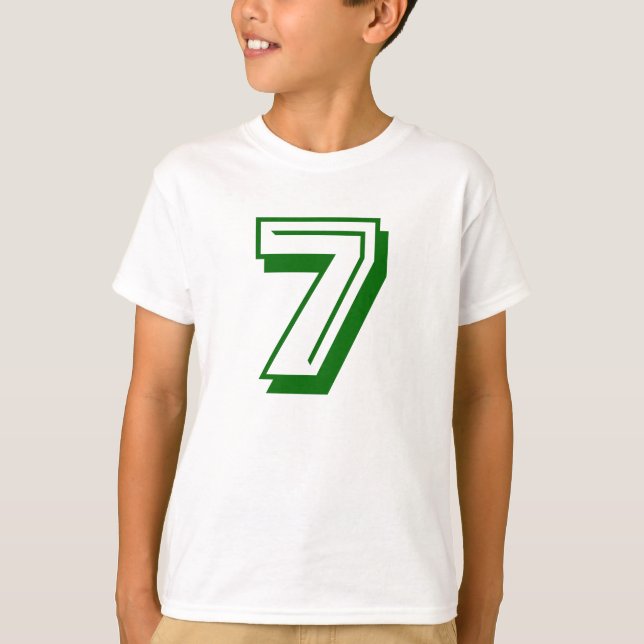 T-shirt pièce en t du numéro 7 (Devant)