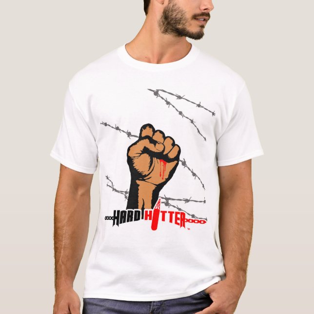 T-shirt Pièce en t dure de fil de Barb de cogneur (Devant)