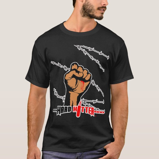 T-shirt Pièce en t dure d'obscurité de fil de Barb de (Devant)