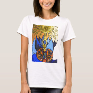 T-shirt Pièce en t égyptienne de Lotus bleu Aten de