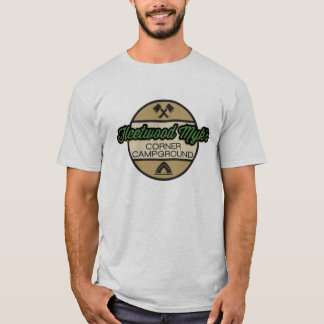 T-shirt Pièce en t faisante le coin du terrain de camping
