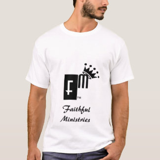 T-shirt Pièce en t fidèle de blanc de ministères