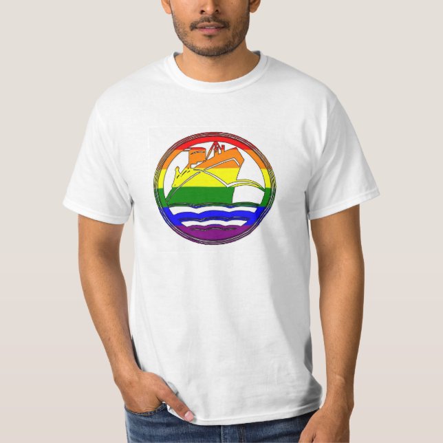 T-shirt Pièce en t gaie de valeur de croisière (Devant)