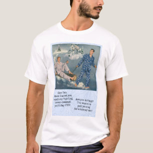 T-shirt Pièce en t gaie drôle de rondin de Noël