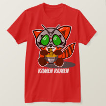PIÈCE EN T GÉANTE DE PANDA ROUGE DE RAMEN DE KAMEN