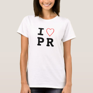 T-shirt Pièce en t girly de TPR "je P.R. de coeur "