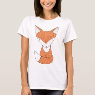 T-shirt Pièce en t graphique animale rouge mignonne de Fo
