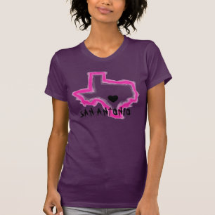 T-shirt Pièce en t grunge rose de dames d'ensemble de San