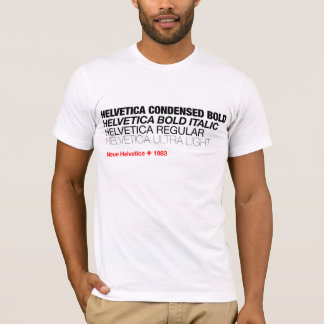 T-shirt Pièce en t helvetica de variations de Neue