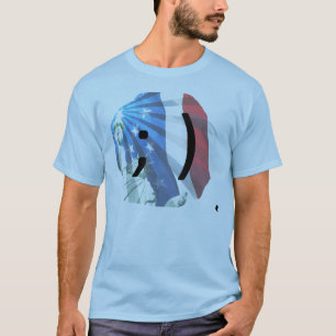 T-SHIRT PIÈCE EN T HEUREUSE DES ETATS-UNIS