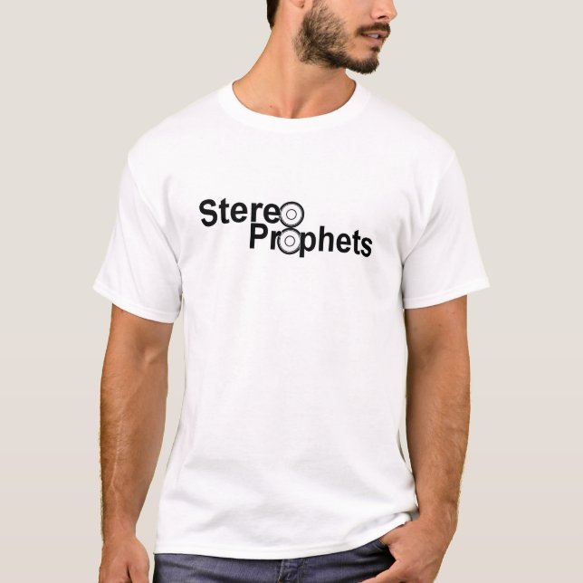 T-shirt Pièce en t légère de logo de prophètes stéréo (Devant)