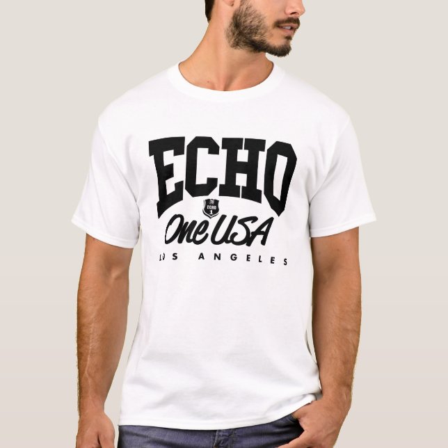 T-shirt Pièce en t légère tordue d'Echo1USA (Devant)