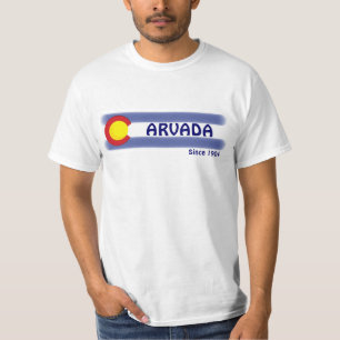 T-shirt Pièce en t locale de valeur de drapeau d'Arvada l