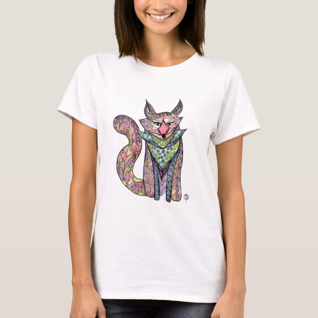 T-shirt Pièce en t lunatique de coutume de Fox (Devant)
