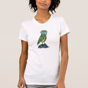 T-shirt Pièce en t lunatique de coutume de hibou