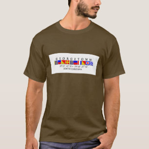 T-shirt Pièce en t marine de drapeau de signal de Sc de