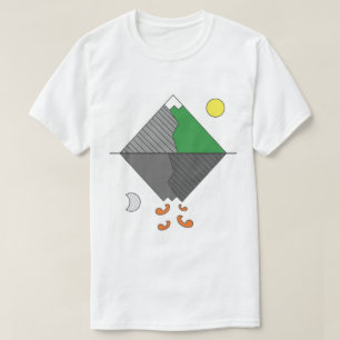 T-shirt Pièce en t minimaliste de la montagne des hommes