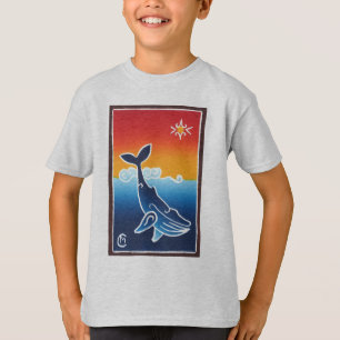 T-shirt Pièce en t multicolore de la jeunesse de baleine