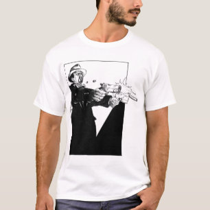 T-shirt Pièce en t Noir de chasseur