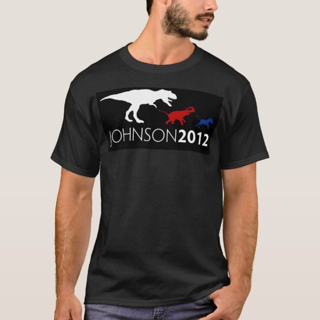 T-shirt Pièce en t noire de Gary Johnson 2012 (Devant)