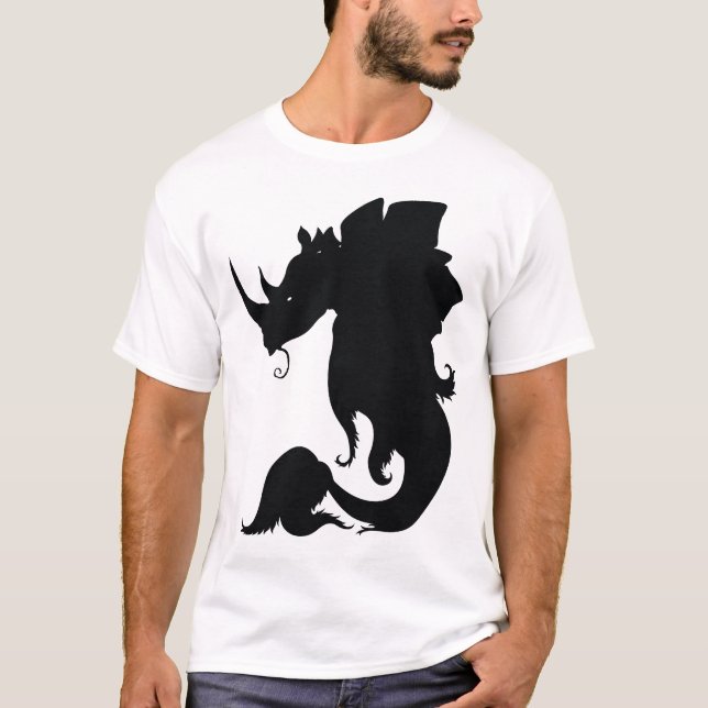 T-shirt Pièce en t noire de Rhinostegofish (Devant)