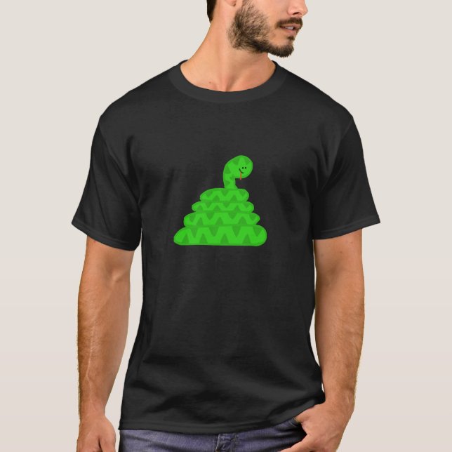 T-shirt Pièce en t noire de serpent (Devant)