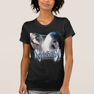 T-shirt Pièce en t noire vintage du NELSON - dames