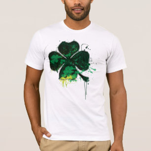 T-shirt Pièce en t peinte de trèfle