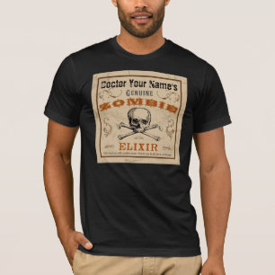 T-shirt Pièce en t personnalisable d'élixir de zombi
