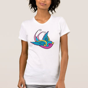 T-shirt pièce en t rose d'encre