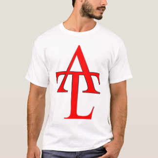 T-shirt Pièce en t rouge de blanc de logo d'ATL