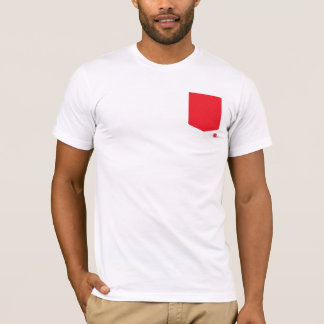 T-shirt Pièce en t rouge de poche