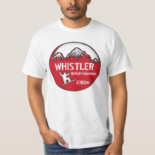 T-shirt Pièce en t rouge de valeur de surf des neiges de