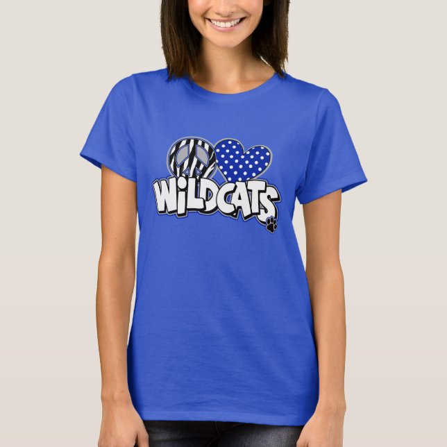T-shirt Pièce en t royale des chats sauvages solides (Devant)