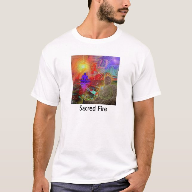 T-shirt pièce en t sacrée du feu sacré (Devant)