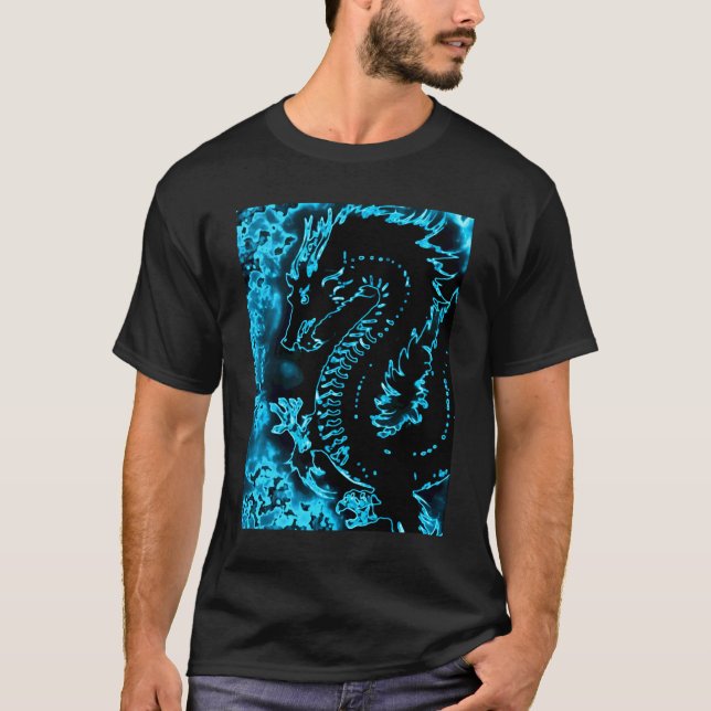 T-shirt Pièce en t samouraï héréditaire de dragon d'esprit (Devant)