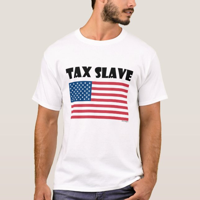 T-SHIRT PIÈCE EN T SLAVE DES ETATS-UNIS D'IMPÔTS (Devant)